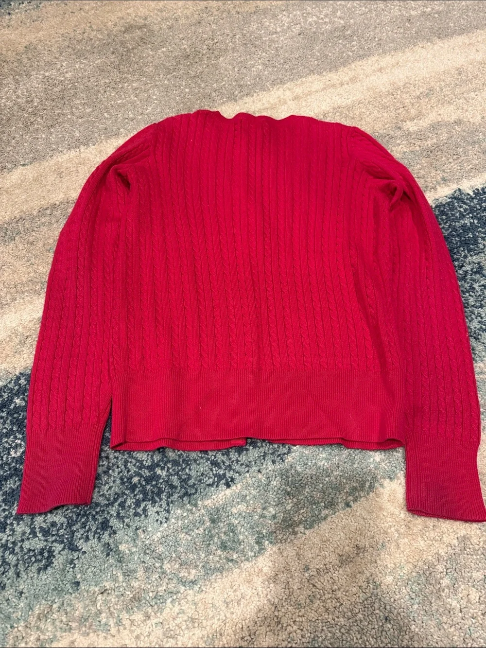 Girls Ralph Lauren Pink Cable-Knit Button Cardigan color fuchsia  size 16